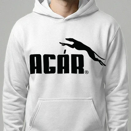 Férfi kapucnis pulóver - Agár 