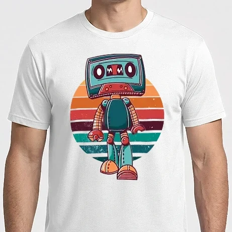 Férfi Imperial póló - Retro Kazetta Robot