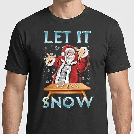 Férfi Imperial póló - Let it Snow Mikulás