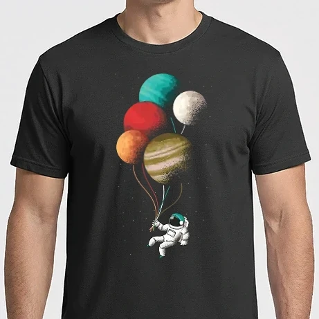 Férfi Imperial póló - Astronaut Balloons űrhajós lufik