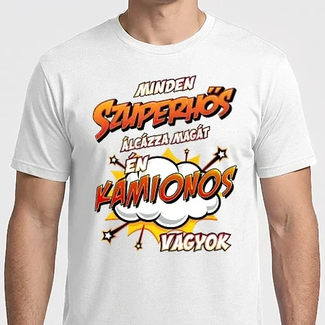 Férfi Imperial póló - Szuperhős álca kamionos