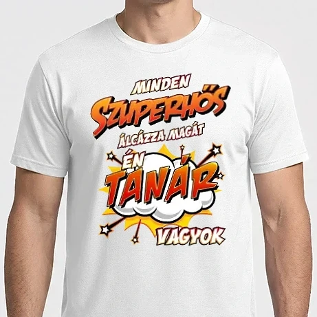 Férfi Imperial póló - Szuperhős álca tanár