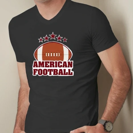 Férfi prémium fit V-nyakú póló - American football