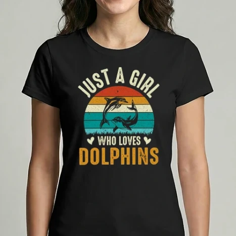 Női Imperial póló - Csak egy lány, aki szereti a delfineket