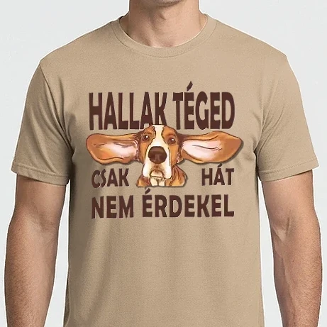Férfi Imperial póló - Kutya - Basset Hund - hallak téged