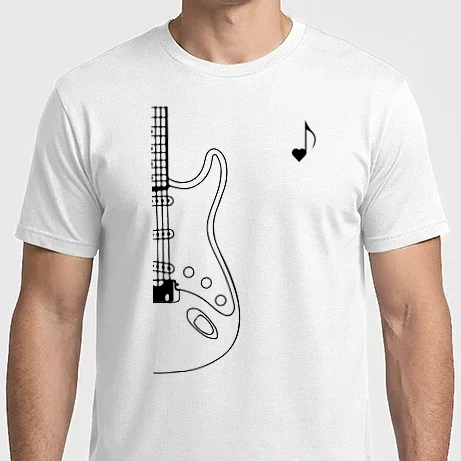 Férfi Imperial póló - Electric guitar minimal