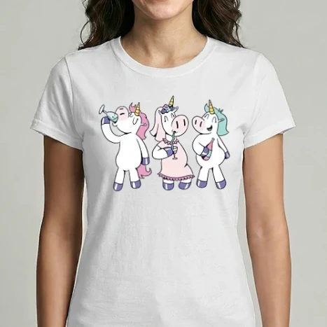 Női Imperial póló - Drunk Unicorn Bride