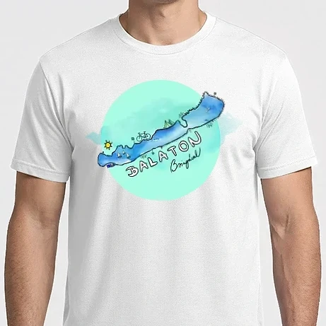 Férfi Imperial póló - BALATONI KÖRÚT - kékeszöld