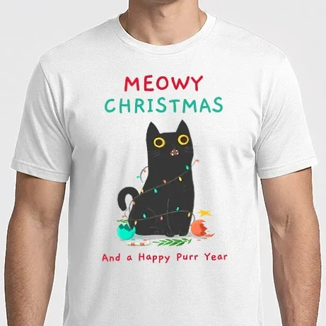 Férfi Imperial póló - Meowy christmas and a Happy Purr Year