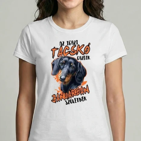 Női Imperial póló - Tacskó Januárban