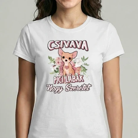 Női Imperial póló - Floral csivava