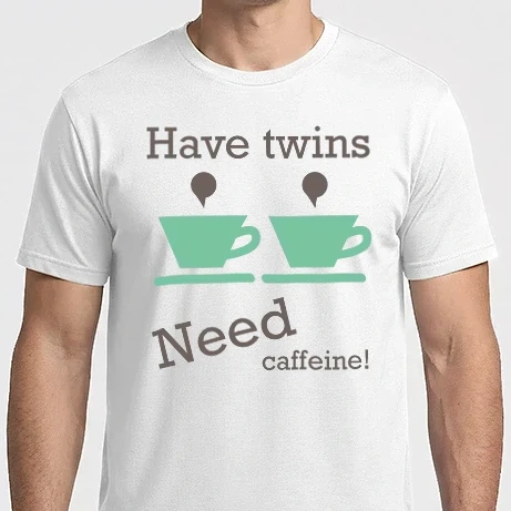 Férfi Imperial póló - Have twins need caffeine
