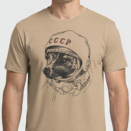 Férfi Imperial póló - Lajka, az első kutya az űrben CCCP
