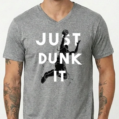 Férfi V-nyakú póló - Just Dunk It