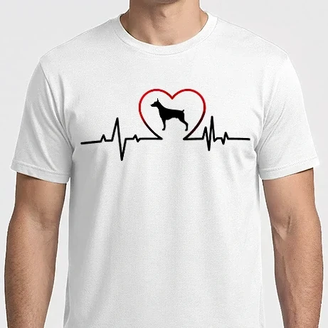 Férfi Imperial póló - doberman szív