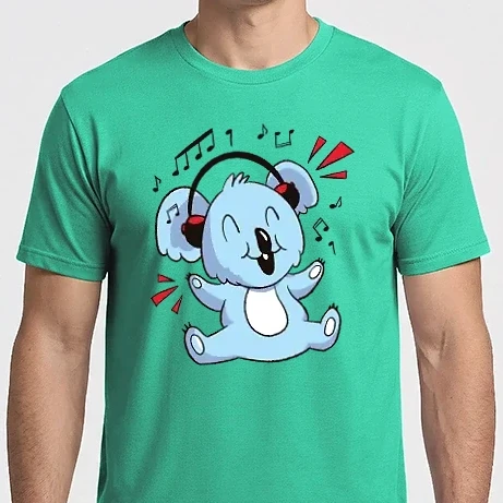 Férfi Imperial póló - Zeneimádó Koala