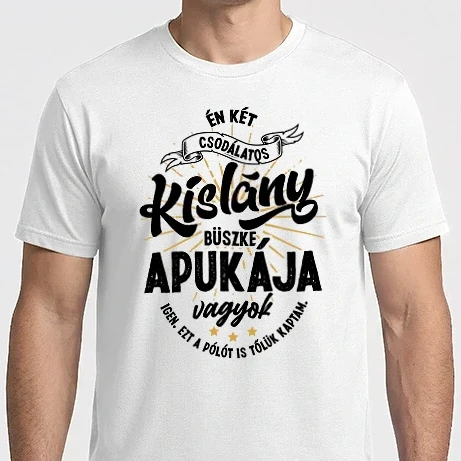 Férfi Imperial póló - Büszke apuka két kislány