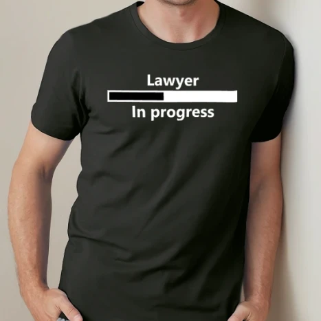 Férfi prémium fit kerek nyakú póló - Lawyer in progress Világos