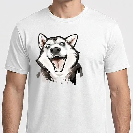 Férfi Imperial póló - bolondos Husky