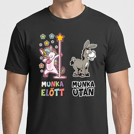 Férfi Imperial póló - Unikornis Munka előtt után