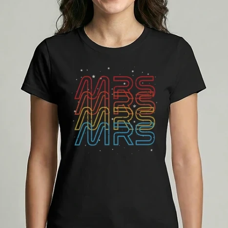 Női Imperial póló - Retro vintage nasa couple mrs