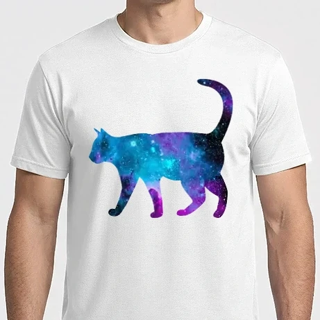 Férfi Imperial póló - Galaxis cica