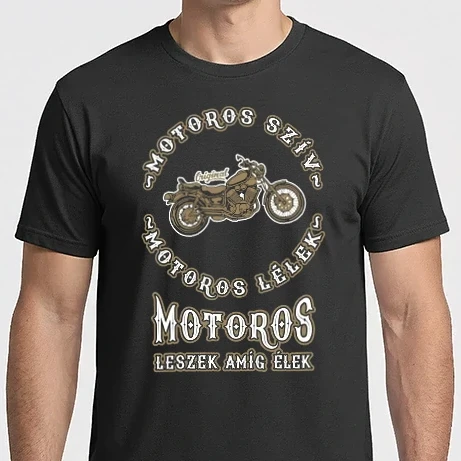 Férfi Imperial póló - Motoros szív motoros lélek motoros leszek amíg élek