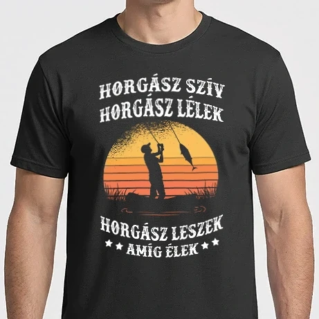Férfi Imperial póló - Horgász szív Horgász lélek férfi