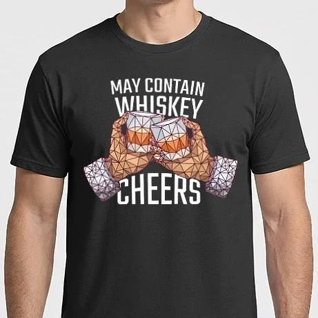 Férfi Imperial póló - Nyomokban Whiskey-t tartalmazhat