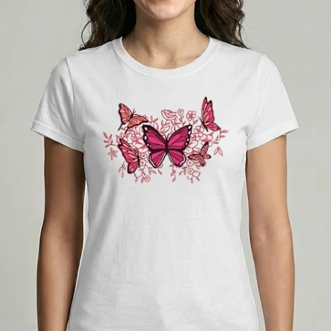 Női Imperial póló - Flowers And Butterflies