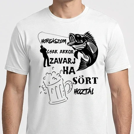 Férfi Imperial póló - horgászom csak akkor zavarj, ha sört hoztál!