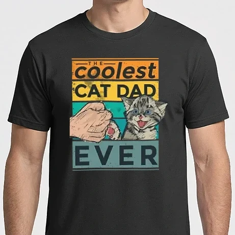 Férfi Imperial póló - Coolest Cat Dad