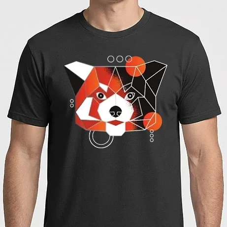 Férfi Imperial póló - Polygonal Red Panda