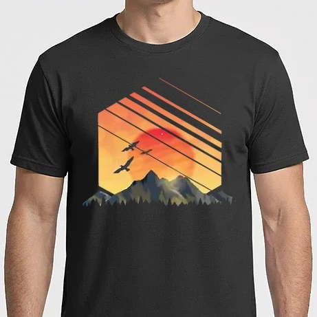 Férfi Imperial póló - Geometric sunset