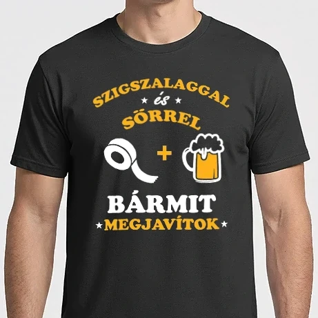 Férfi Imperial póló - Szigszalaggal és sörrel BÁRMIT megjavítok