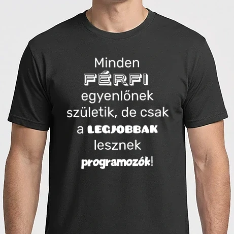 Férfi Imperial póló - Fehérben- Csak a legjobbak lesznek programozók