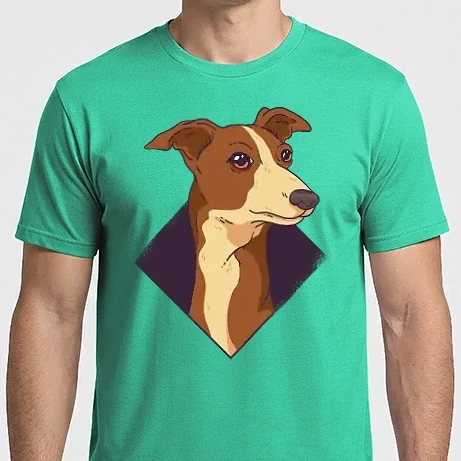 Férfi Imperial póló - Whippet Kutya Fej