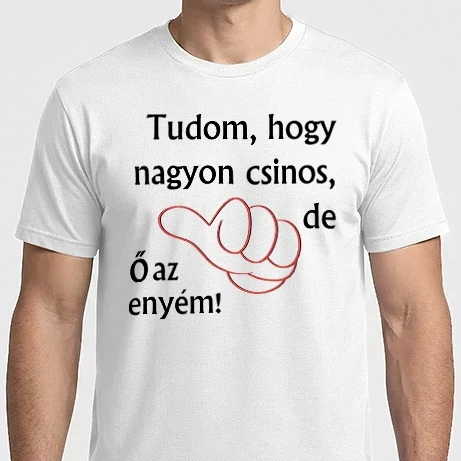 Férfi Imperial póló - Ő az enyém - páros (fiú)