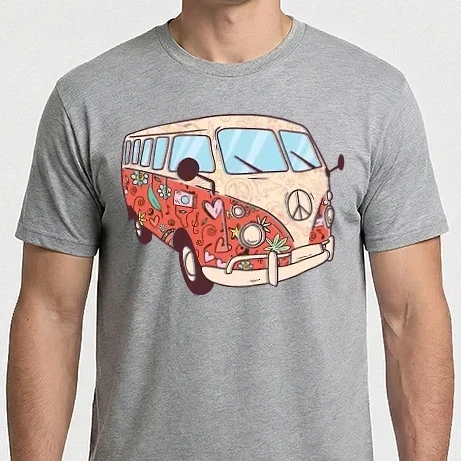 Férfi Imperial póló - Hippi kisbusz retro póló