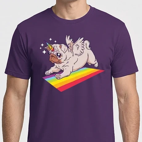 Férfi Imperial póló - Pugicorn - mopsz unikornis