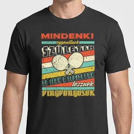 Férfi Imperial póló - Mindenki egyenlőnek - retro - Pingpong