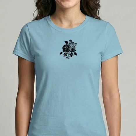 Női Imperial póló - Kalocsai virág (fekete)