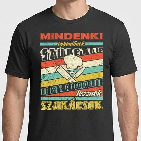 Férfi Imperial póló - Retro mindenki egyenlő szakács  