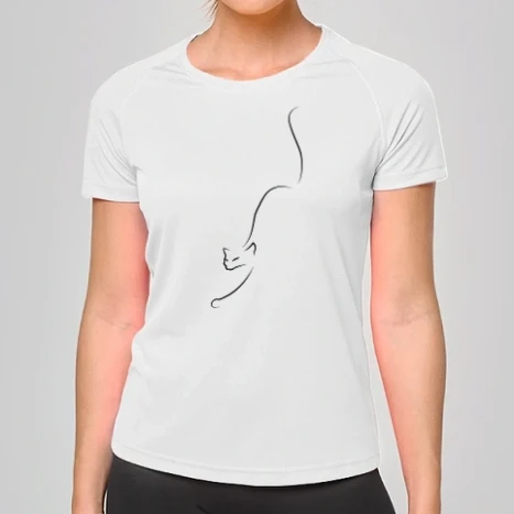 Női sportmez - Nyújtózkodó cicus