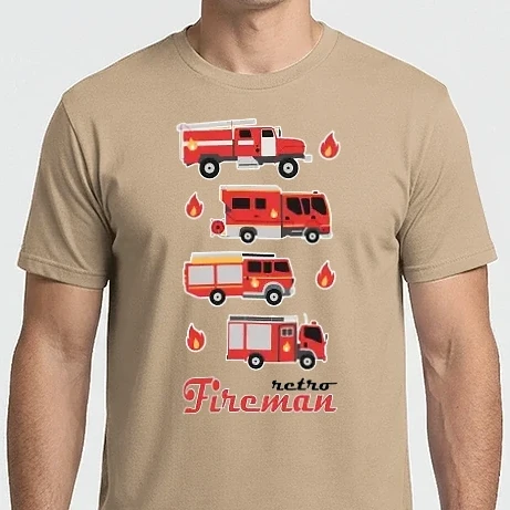 Férfi Imperial póló - Tűzoltó - Fireman retro