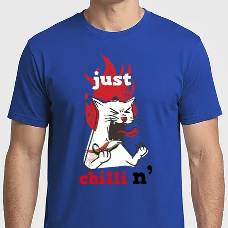 Férfi Imperial póló - Macska Chillivel - Cat Just Chilli' n