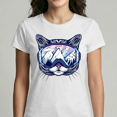Női Imperial póló - SÍSZEMÜVEGES MACSKA