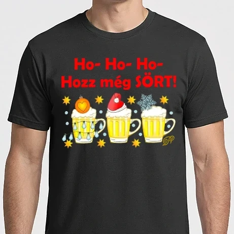 Férfi Imperial póló - Hozz Még Sört -Korsókkal