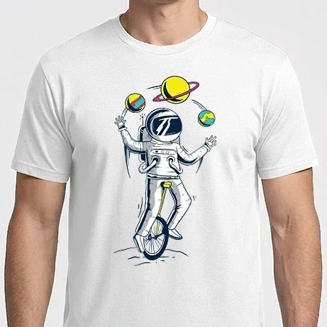Férfi Imperial póló - Astronaut juggling