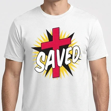 Férfi Imperial póló - Saved Jézus Kereszt